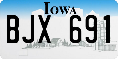 IA license plate BJX691