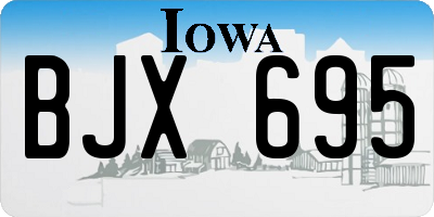 IA license plate BJX695