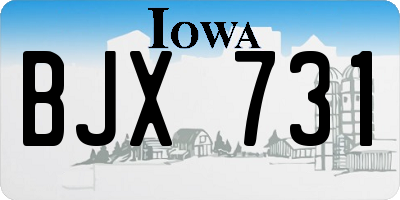 IA license plate BJX731