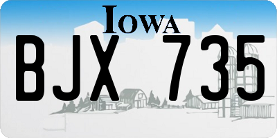 IA license plate BJX735
