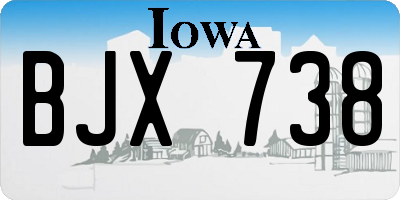 IA license plate BJX738