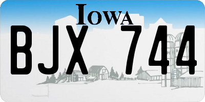 IA license plate BJX744