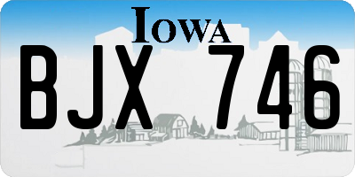 IA license plate BJX746