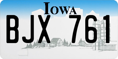 IA license plate BJX761