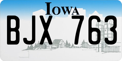 IA license plate BJX763