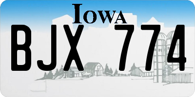 IA license plate BJX774