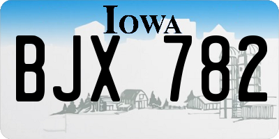 IA license plate BJX782