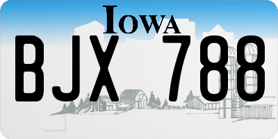 IA license plate BJX788