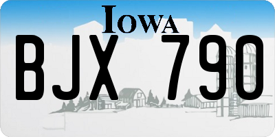 IA license plate BJX790