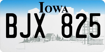 IA license plate BJX825