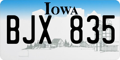 IA license plate BJX835