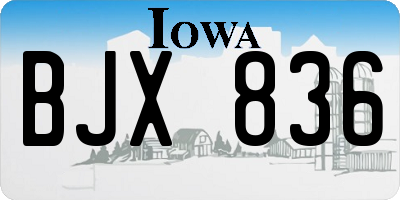 IA license plate BJX836