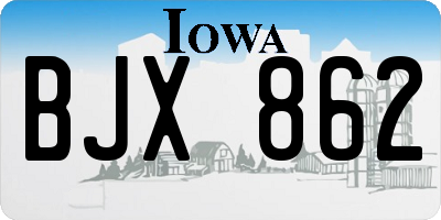 IA license plate BJX862