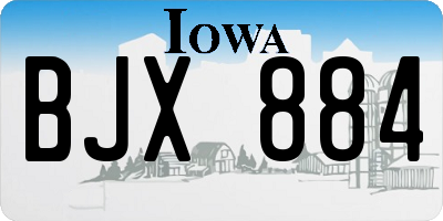 IA license plate BJX884
