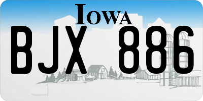 IA license plate BJX886