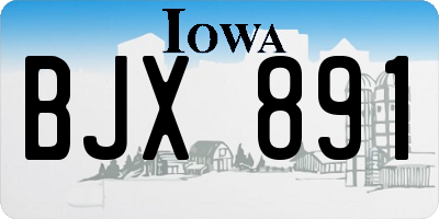 IA license plate BJX891