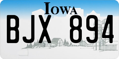 IA license plate BJX894