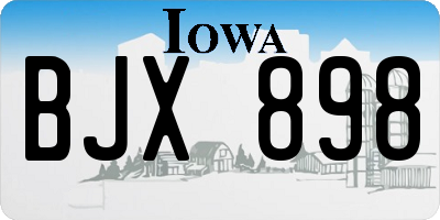 IA license plate BJX898