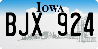 IA license plate BJX924
