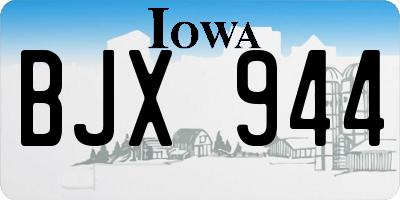 IA license plate BJX944