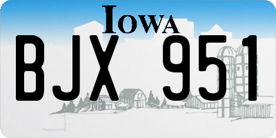 IA license plate BJX951