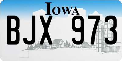 IA license plate BJX973