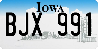 IA license plate BJX991
