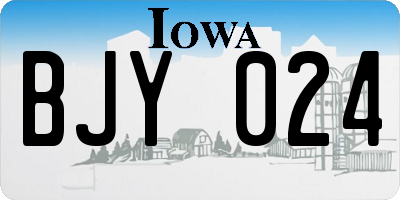 IA license plate BJY024