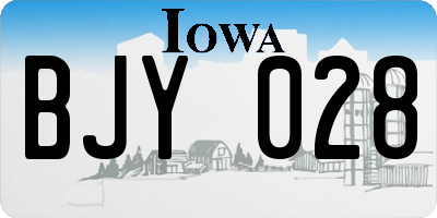 IA license plate BJY028