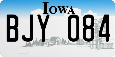 IA license plate BJY084
