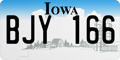 IA license plate BJY166