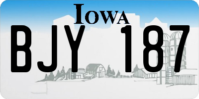 IA license plate BJY187