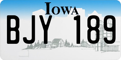 IA license plate BJY189