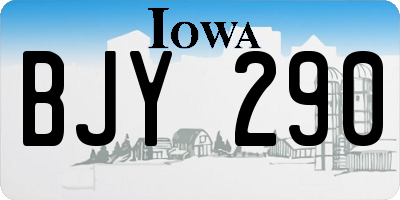 IA license plate BJY290