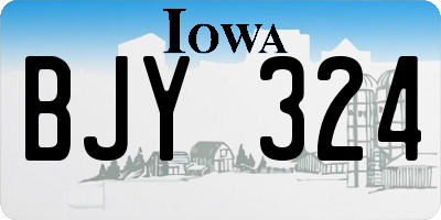 IA license plate BJY324