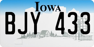 IA license plate BJY433