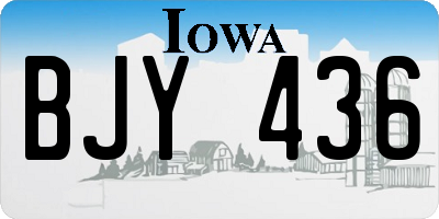IA license plate BJY436