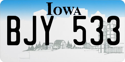 IA license plate BJY533