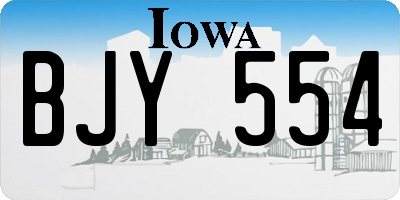 IA license plate BJY554