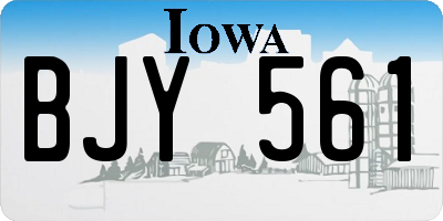 IA license plate BJY561