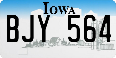 IA license plate BJY564