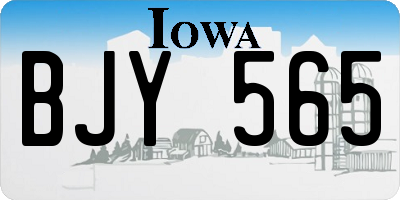 IA license plate BJY565