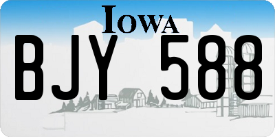 IA license plate BJY588
