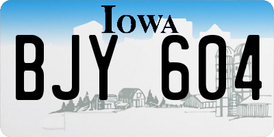 IA license plate BJY604