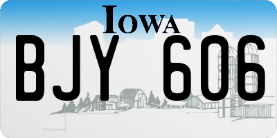 IA license plate BJY606