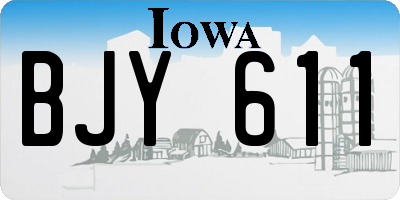 IA license plate BJY611