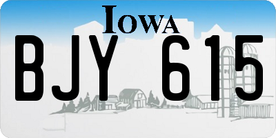 IA license plate BJY615