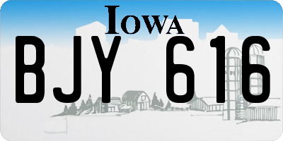 IA license plate BJY616