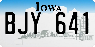 IA license plate BJY641
