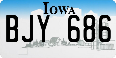 IA license plate BJY686